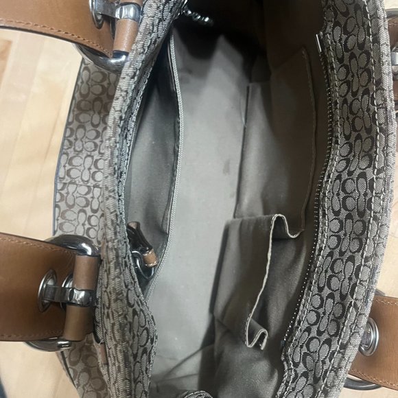 Coach Soho Camel Monogram Canvas Leather Shoulder Bag - Picture 9 of 11